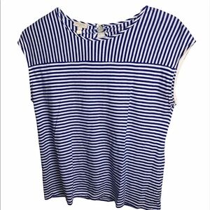 BNWOT Talbots Petite blue striped top